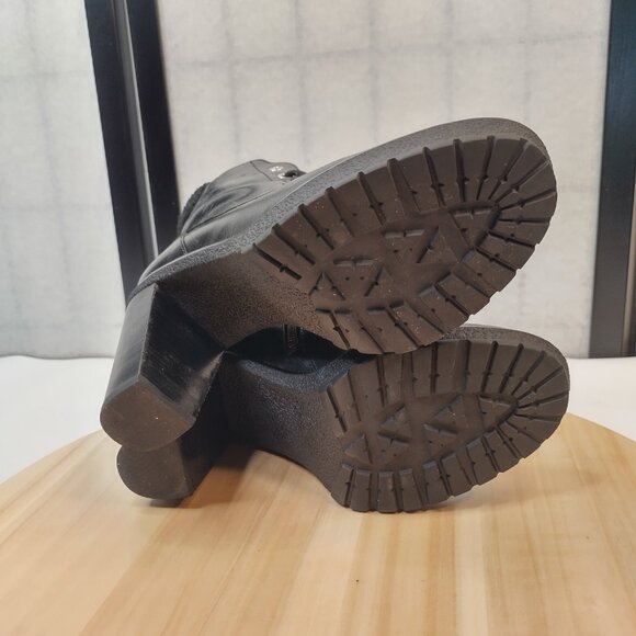 Michael Kors Kim Leather Ankle Lace Up Black High Heel Booties Women US 7M - Picture 12 of 13